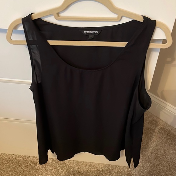 Black Loose Fitting Tank Top - Express - Picture 1 of 3